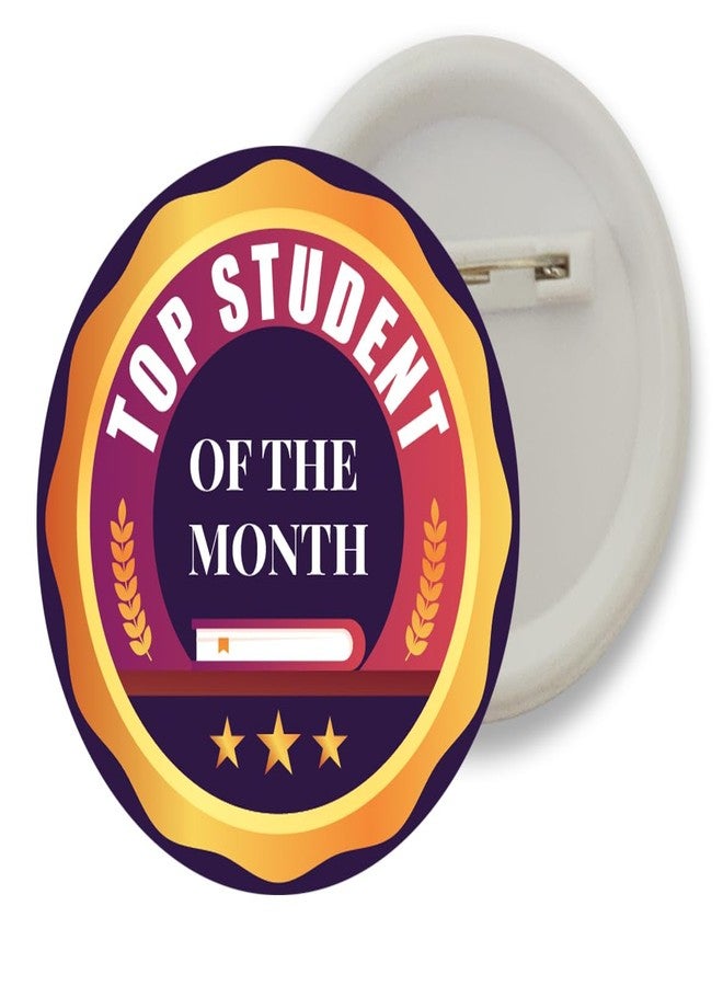 شارات D2C لأفضل طالب في الشهر، شكل دائري، مناسبة للطلاب والكليات والصفوف الدراسية ومجموعات الدروس الخصوصية، للحقائب وحقائب الظهر، مقاس 58 مم، متعددة الألوان، عبوة من 10 قطع